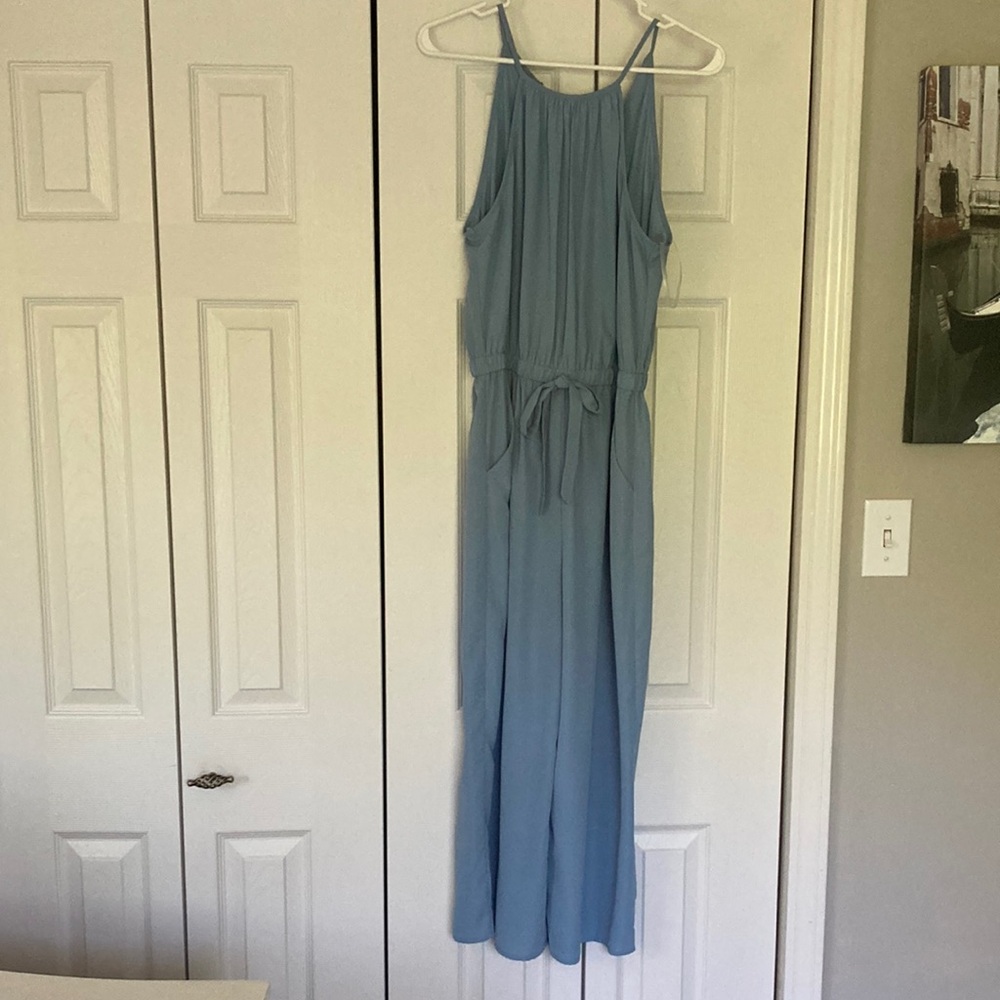 Light Blue Spaghetti Strap Jumpsuit